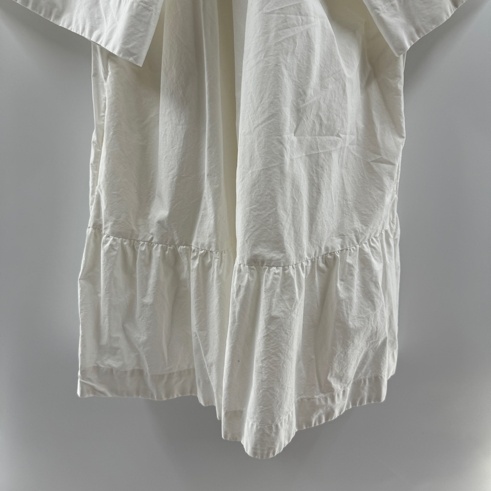 A New Day White Puff Sleeve V-Neck Knee-Length Dress with Pockets Size Large - Picture 7 of 10